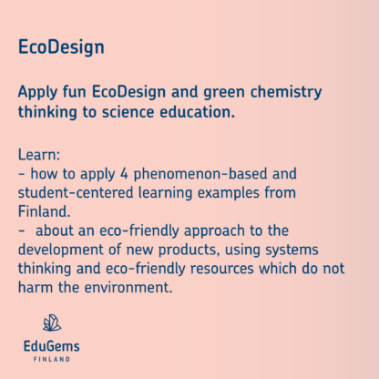 Ecodesign STEAM online course for teachers